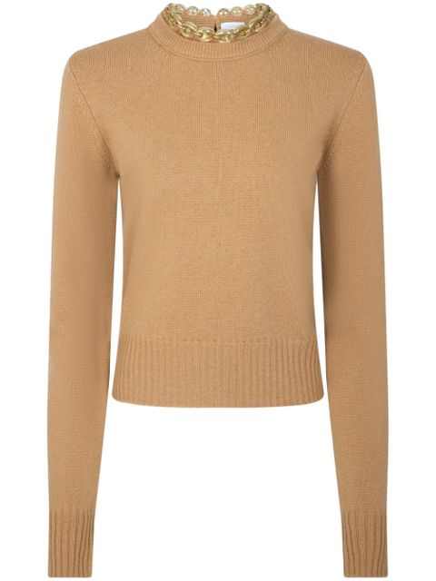 Rabanne embellished knitted jumper - Neutrals - zdjęcie produktu nr 1