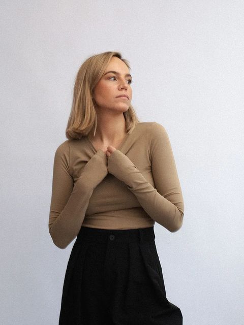 Muuv. longsleeve bawełniany z elastanem SOUPLE - zdjęcie produktu nr 1