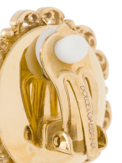 Dolce & Gabbana clock clip-on earrings - Metallic