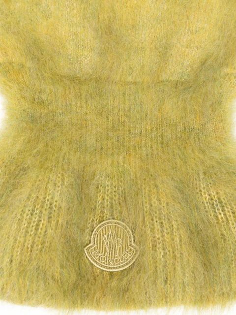 Moncler logo-patch balaclava - Green