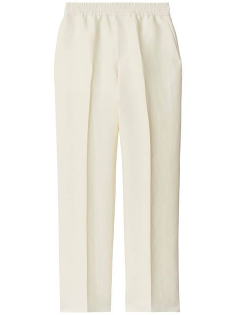 Burberry tapered-leg canvas trousers - White - zdjęcie produktu nr 1