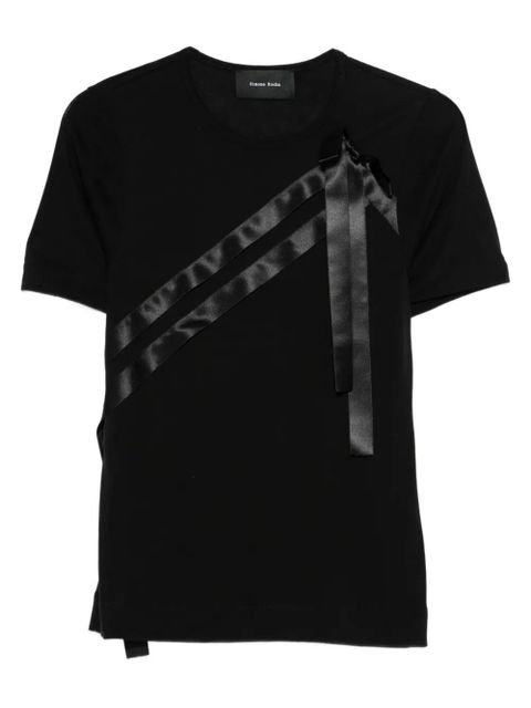 Simone Rocha bow sash T-shirt - Black - zdjęcie produktu nr 1