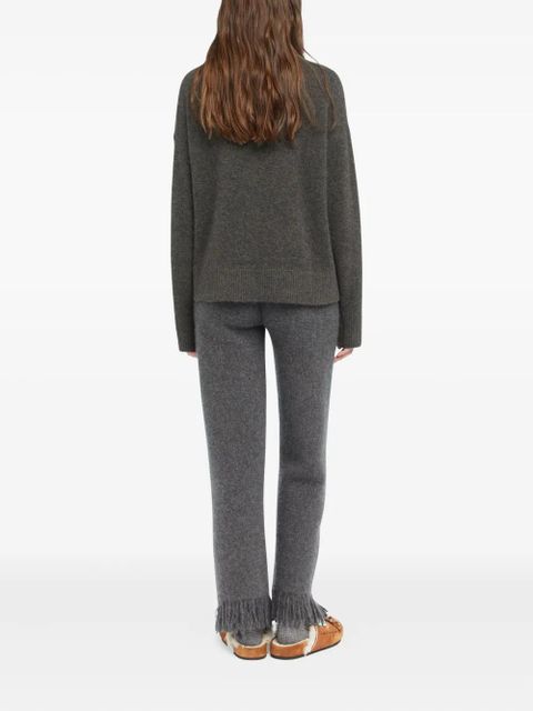 Alanui crew-neck cashmere-blend sweater - Grey - zdjęcie produktu nr 2