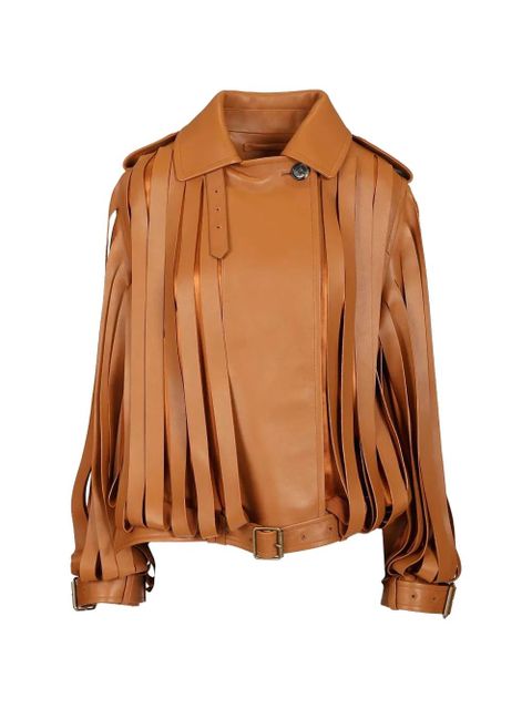 LOEWE fringed leather jacket - Orange - zdjęcie produktu nr 1