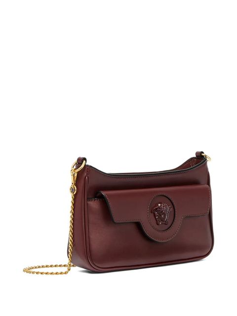 Versace small La Medusa leather shoulder bag - Brown