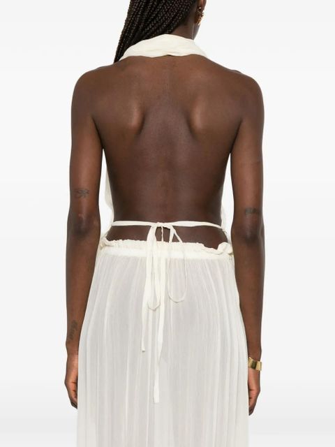 Aya Muse Palli halterneck top - Neutrals
