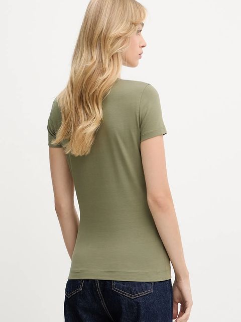 Guess t-shirt damski kolor zielony W5YI13 J1314