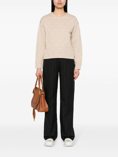 Moncler monogram-jacquard sweatshirt - Neutrals - zdjęcie produktu nr 2