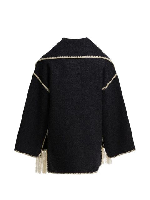 TOTEME fringe trim coat - Black - zdjęcie produktu nr 2