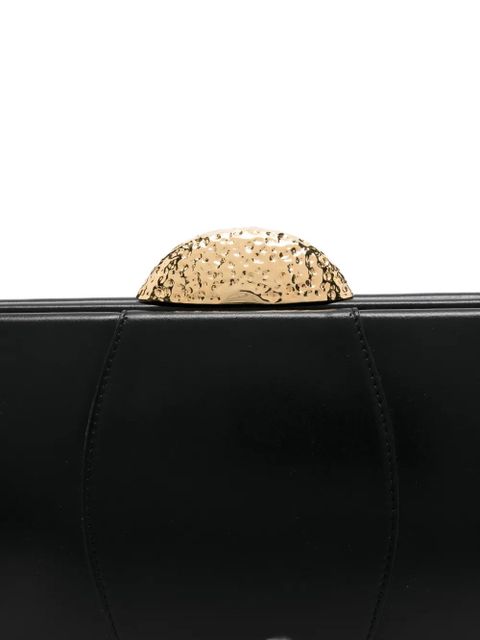 Giuseppe Zanotti Eve hammered-dome clasp clutch bag - Black