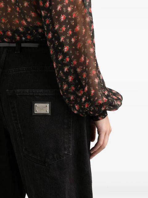 Dolce & Gabbana frayed-hem jeans - Black