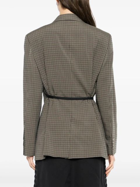 Balenciaga check wrap blazer - Neutrals