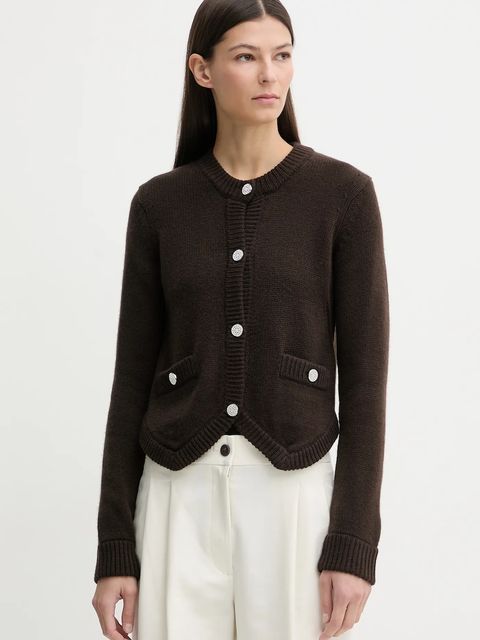 ZADIG&VOLTAIRE kardigan kaszmirowy damski kolor brązowy KWCA01641 - zdjęcie produktu nr 1