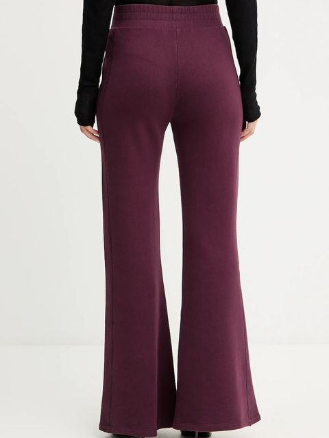 Patrizia Pepe spodnie dresowe bawełniane damskie kolor fioletowy gładkie 2P1718 J079 - zdjęcie produktu nr 2