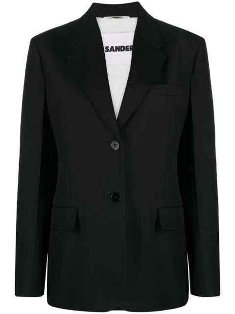 Jil Sander single-breasted cotton blazer - Black - zdjęcie produktu nr 1