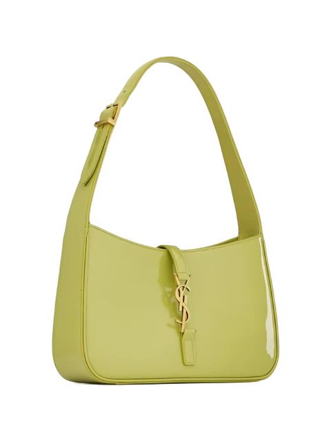 Saint Laurent LE 5 À 7 logo-plaque tote bag - Green