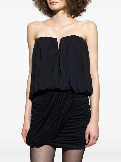 ISABEL MARANT strapless pleated dress - Black