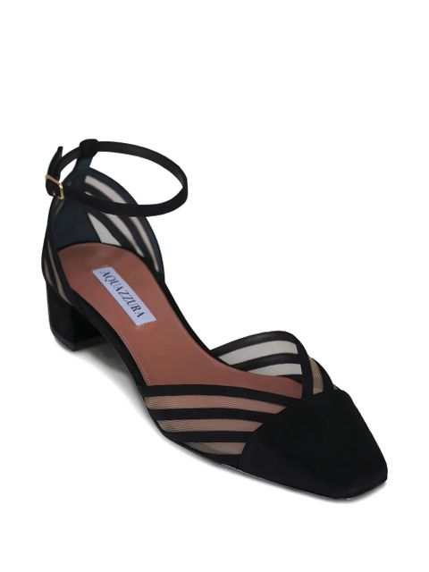 Aquazzura striped ankle strap pumps - Black - zdjęcie produktu nr 2