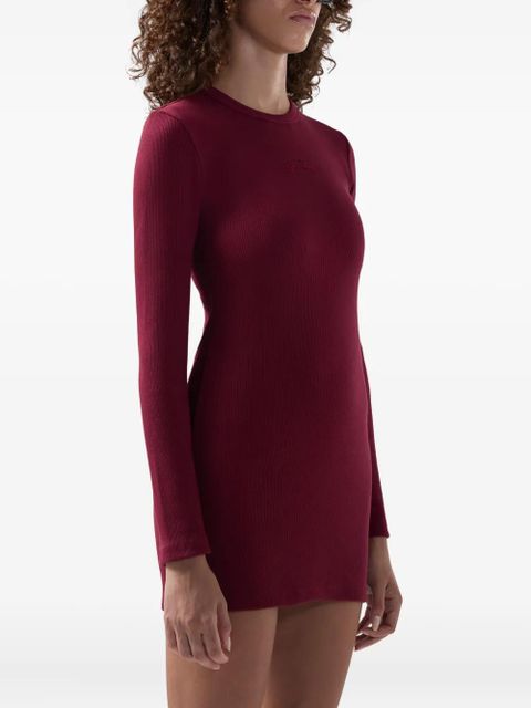 GCDS ribbed long-sleeve dress - Red