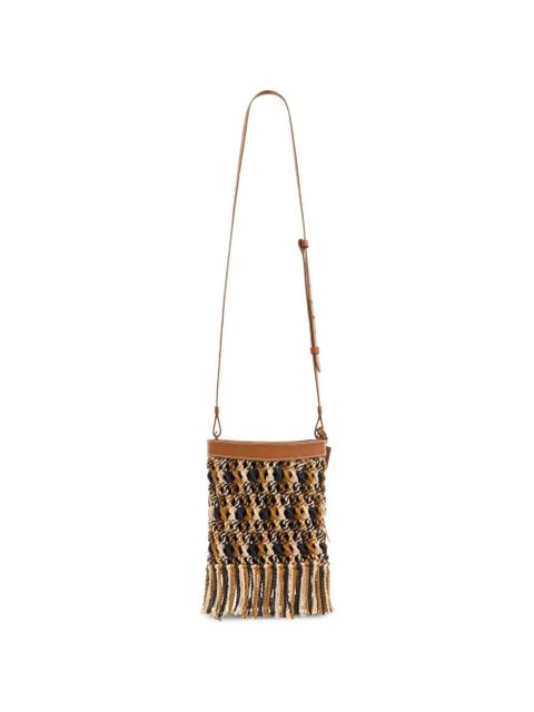 ISABEL MARANT Noli fringed-details leather shoulder bag - Brown