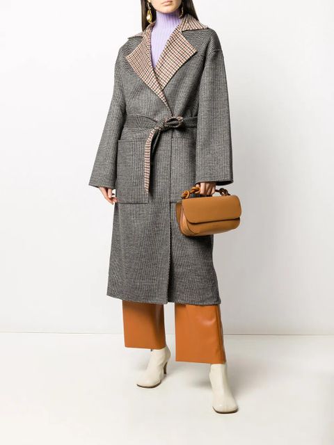 Nanushka reversible check coat - Grey - zdjęcie produktu nr 2