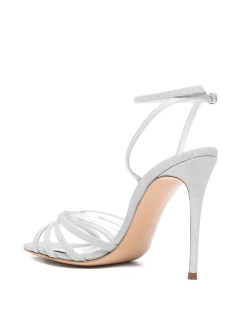Casadei glitter-effect strappy sandals - Silver