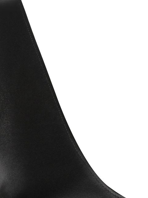 Almada Label scoop-neck top - Black