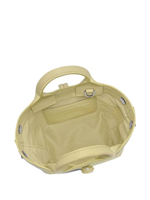 Longchamp Le Roseau XS grained-leather top handle bag - Green