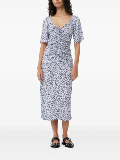 GANNI Heather midi dress - Blue - zdjęcie produktu nr 2