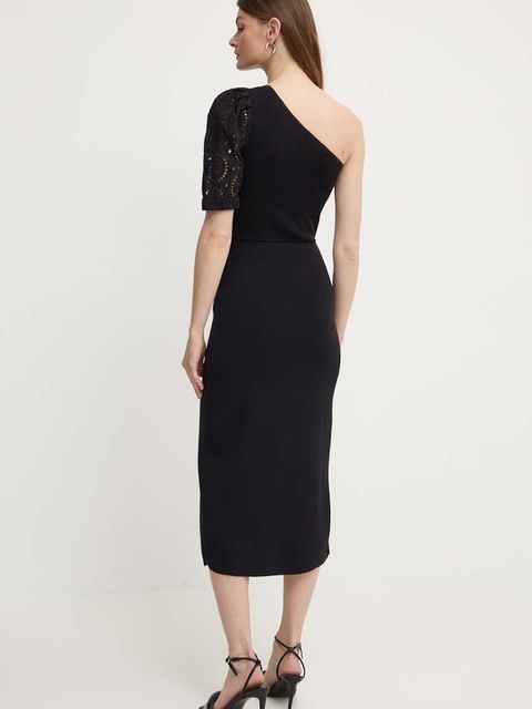 Morgan sukienka RMABELA kolor czarny midi rozkloszowana