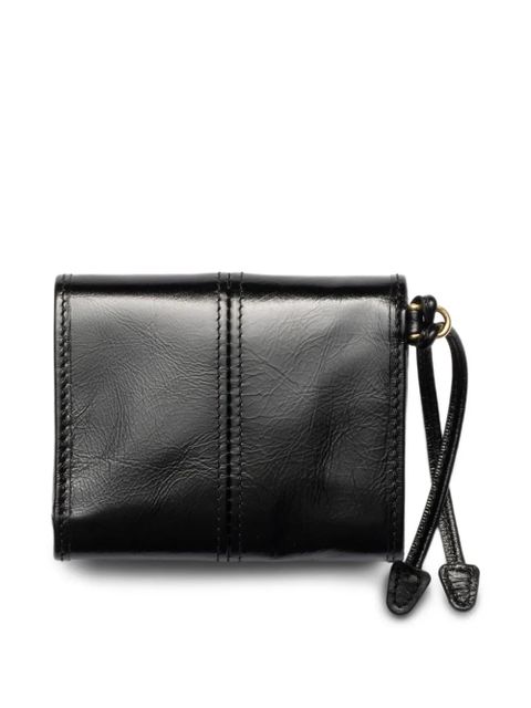 Prada triangular-logo leather wallet - Black - zdjęcie produktu nr 2