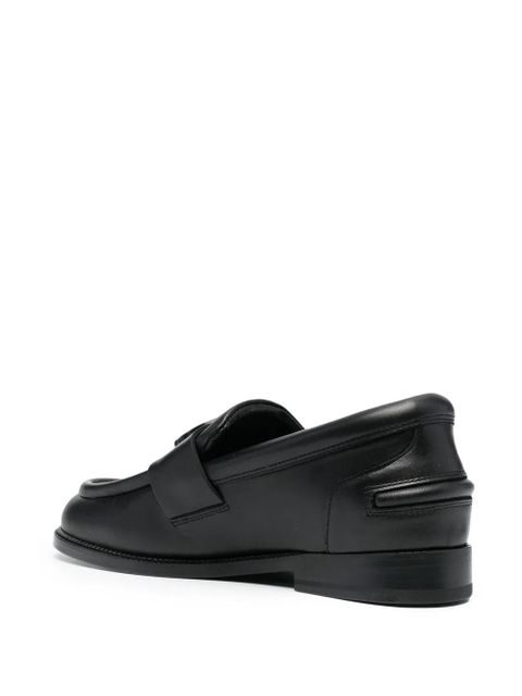 Lanvin logo slip-on loafers - Black