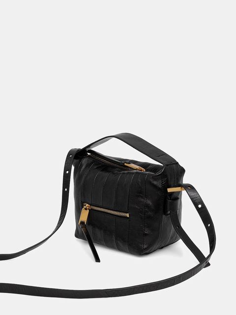 AllSaints torebka skórzana kolor czarny W549XD