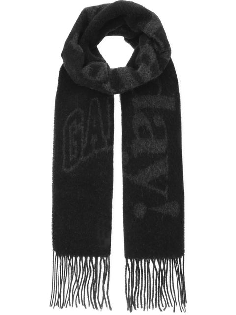 GANNI Please Recycle scarf - Black - zdjęcie produktu nr 1