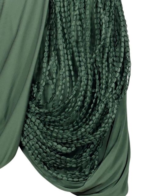 LOEWE draped beaded blouse - Green - zdjęcie produktu nr 2