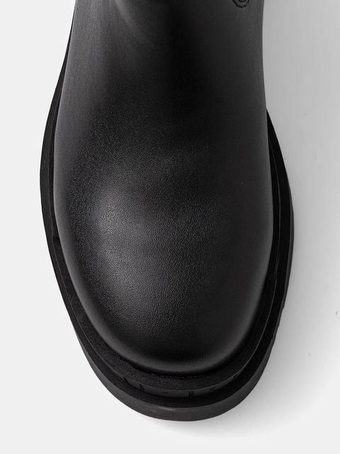 Liu Jo kozaki LOVE 64 damskie kolor czarny na płaskim obcasie SF5069P010222222