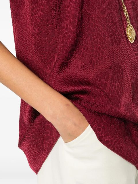 Chloé floral-jacquard tank top - Red