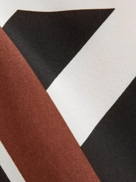 Max Mara Camino asymmetric striped blouse - Black