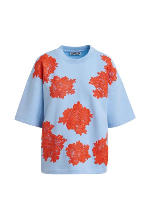 Essentiel Antwerp floral-pattern T-shirt - Blue - zdjęcie produktu nr 1