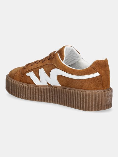 Weekend Max Mara sneakersy skórzane Wkaagile damskie kolor brązowy 2615761014600 - zdjęcie produktu nr 2