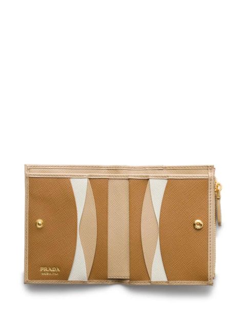 Prada small Saffiano leather wallet - Neutrals