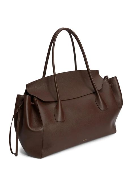 Jil Sander grained leather voyage handbag - Brown - zdjęcie produktu nr 1
