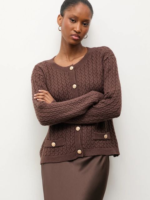 Answear.LAB kardigan damski kolor brązowy