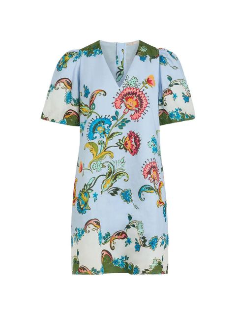 Marie Oliver Kiki floral puff-sleeve dress - Blue - zdjęcie produktu nr 1