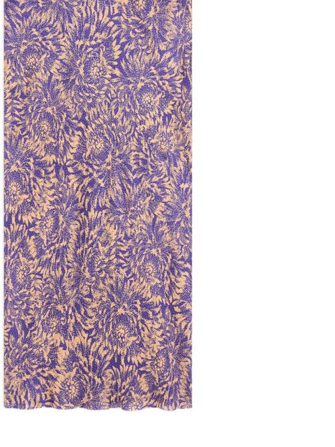 DRIES VAN NOTEN printed silk midi skirt - Purple - zdjęcie produktu nr 2