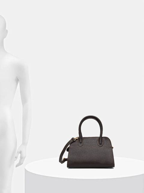 Answear.LAB torebka skórzana kolor brązowy