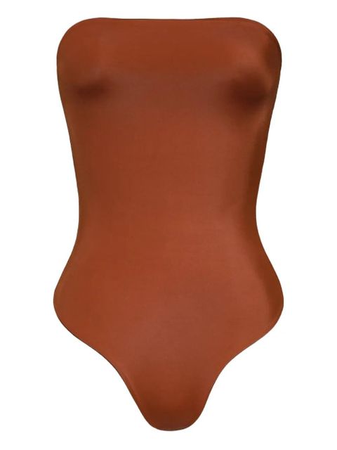 Johanna Ortiz The Classic braided-belt swimsuit - Brown