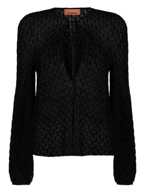 Missoni keyhole-neck textured top - Black - zdjęcie produktu nr 1