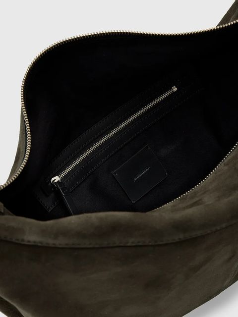 AllSaints torebka zamszowa LUNA kolor brązowy W388XD