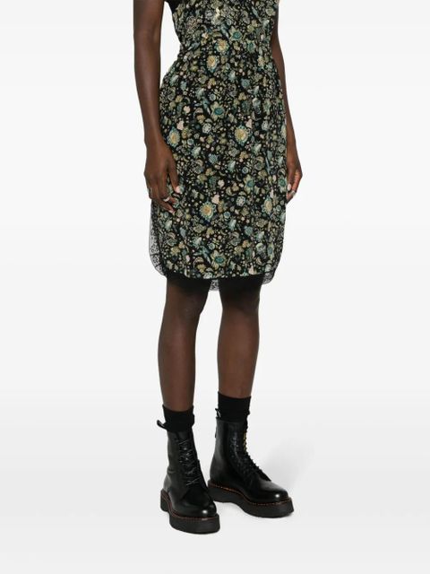 Zadig&Voltaire Bali floral-print midi skirt - Black - zdjęcie produktu nr 2